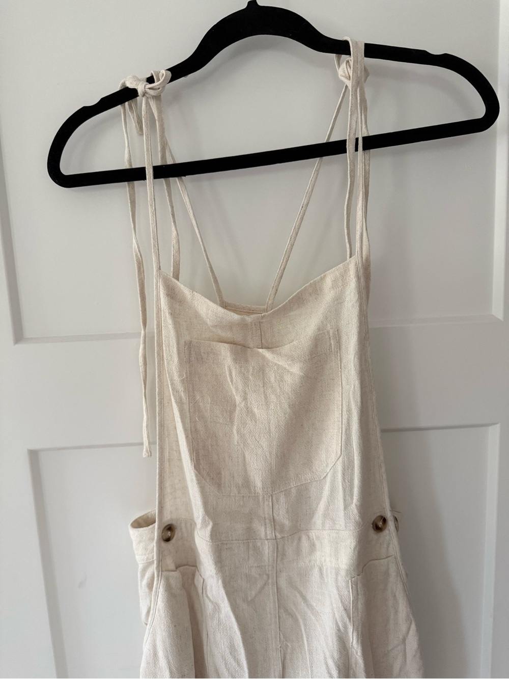 ILLA ILLA Cream Tie-Shoulder Jumpsuit - Picture 2 of 4